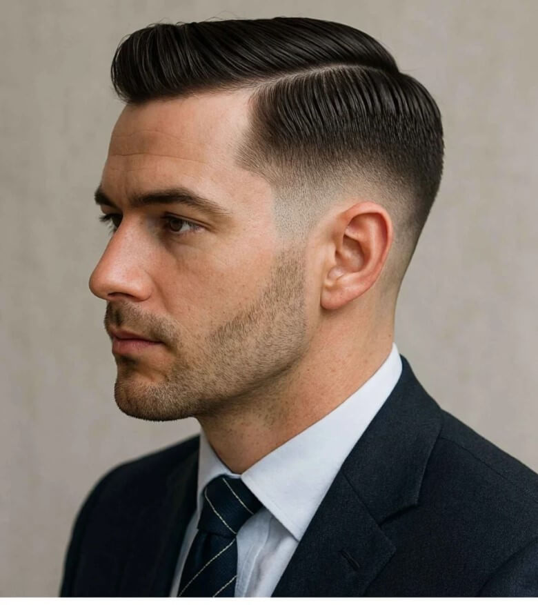 Moderner Side Part Fade