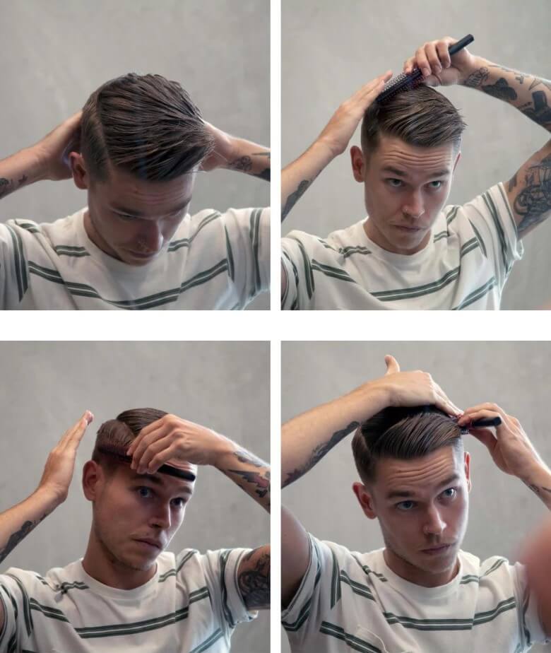 Anleitung Styling Seitenscheitel