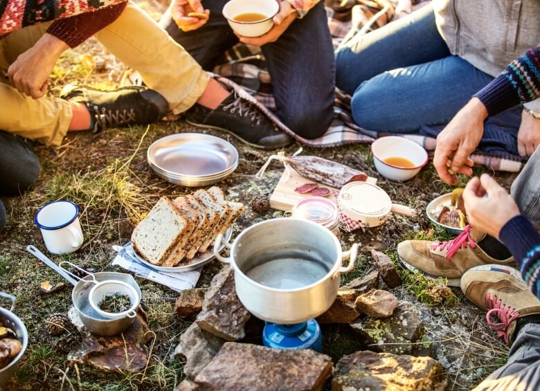 Campen mit den besten Freunden