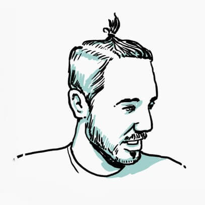 Männerfrisuren: Man Bun Pineapple