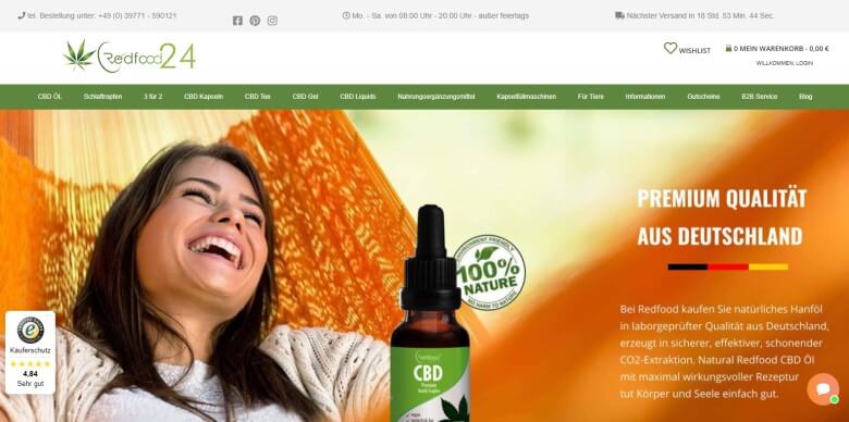 Online Shop für CBD-Produkte: Redfoot24