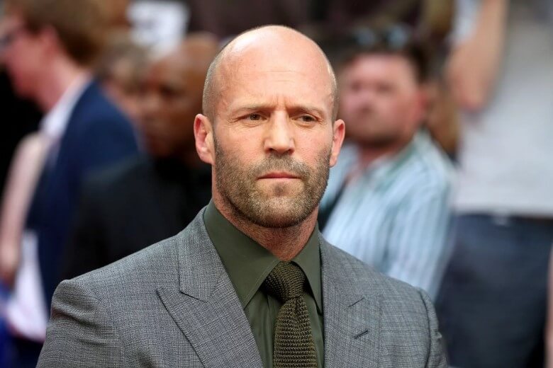 Hollywood-Star Jason Statham mit Glatze