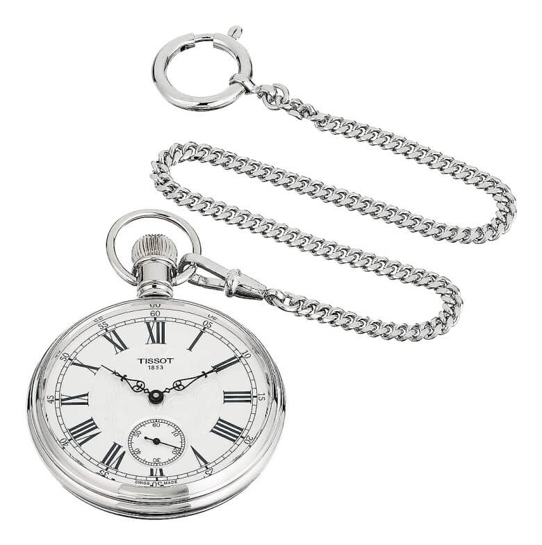 Tissot Lepine mechanische Taschenuhr aus Edelstahl T8614059903300