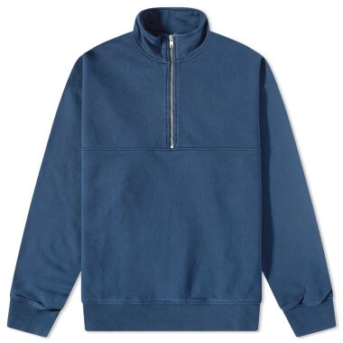 Sweatshirts: Buntes Standard-Popover-Sweatshirt aus Bio-Baumwolle mit Viertelreißverschluss