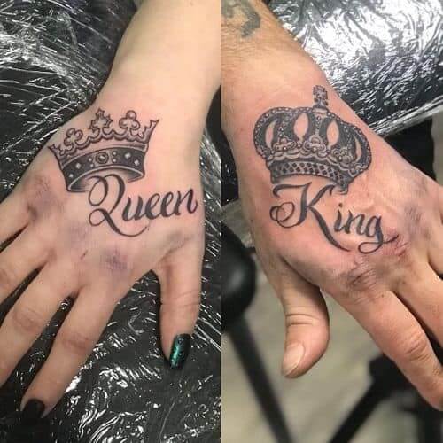 König und Königin als Tattoomotiv