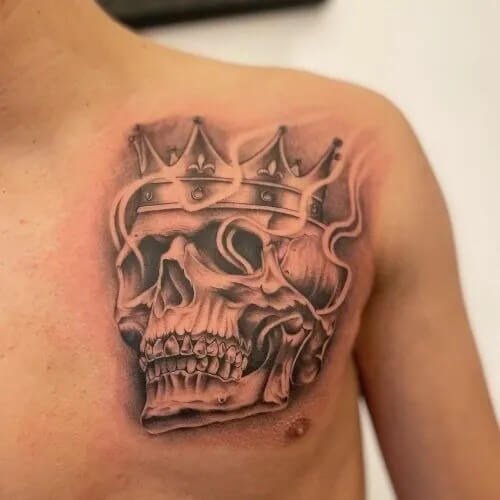 Cooles Totenkopf-Tattoo für Männer