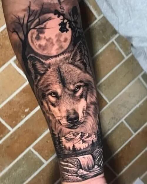 Wolfsmotiv für Dein Tattoo