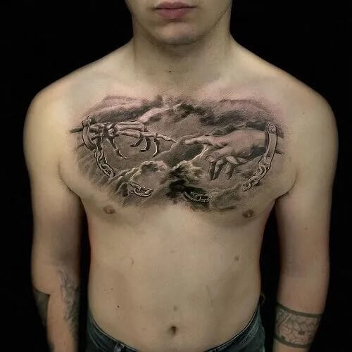 Wolken als Tattoomotiv für Männer