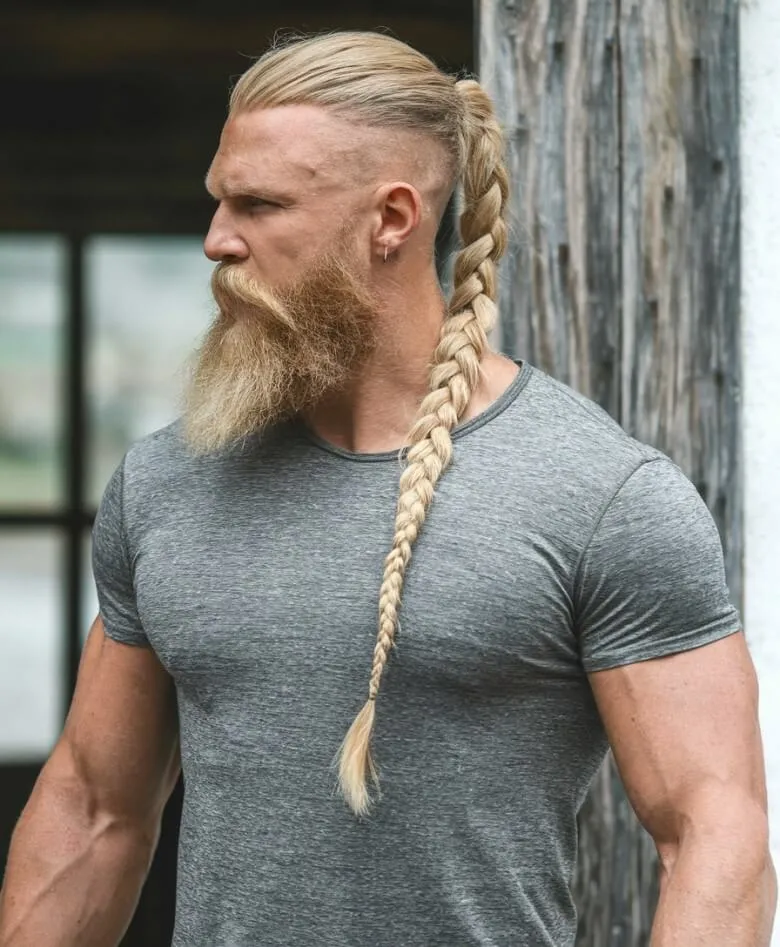 Wikinger Bartfrisuren - Full Beard + Top Braid
