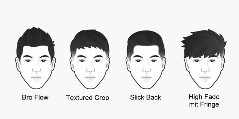 Business Frisuren langes Gesicht