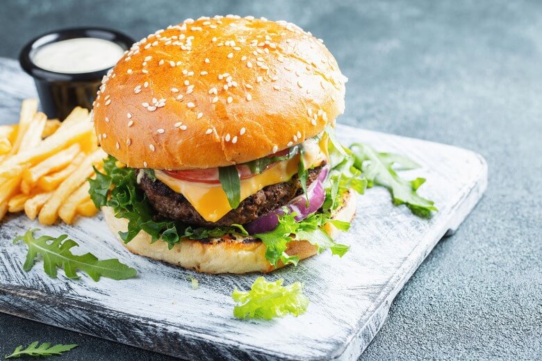 Zubereitung eines Burgers
