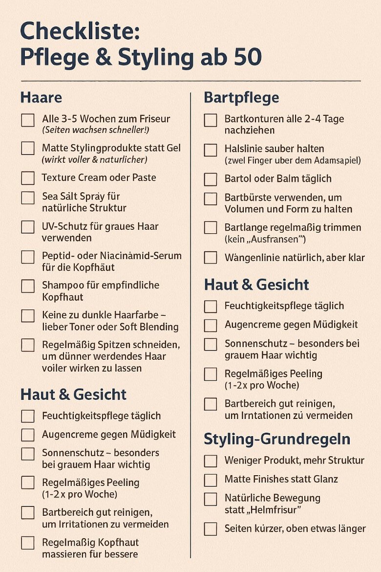 Männerfrisuren ab 50 - Checkliste für Styling und Pflege