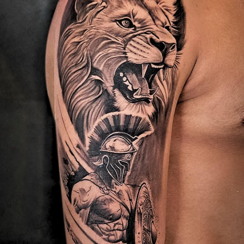 Tier-Motive auf dem Oberarm