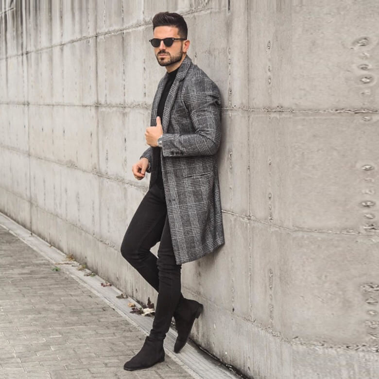 Winter Outfits Männer mit monochromen Farben