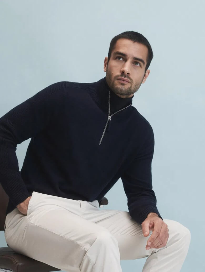 Moderne Herren Pullover - Troyer