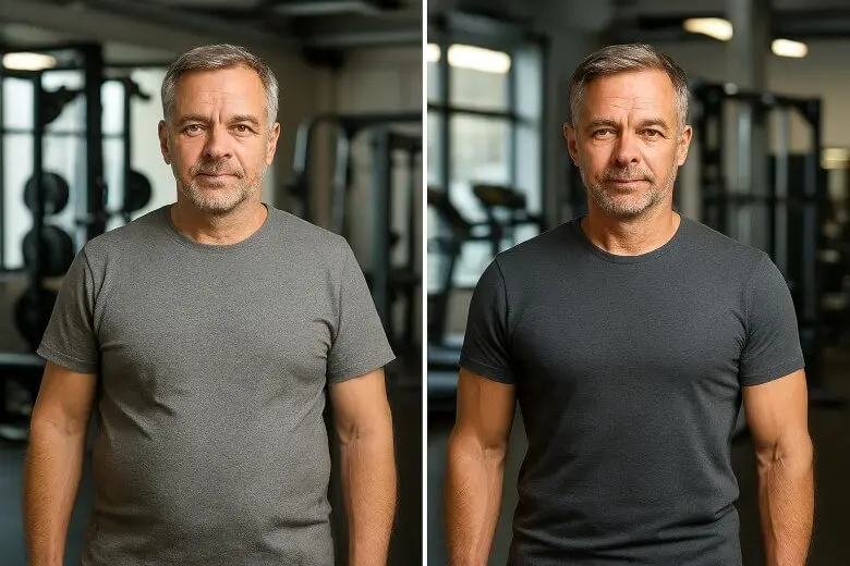 Fit ab 50 Männer - Trainingsplan vorher - nachher