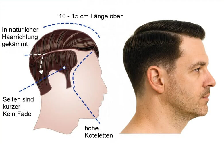 Kurzhaarfrisuren Männer 2025 - Side Part 2.0