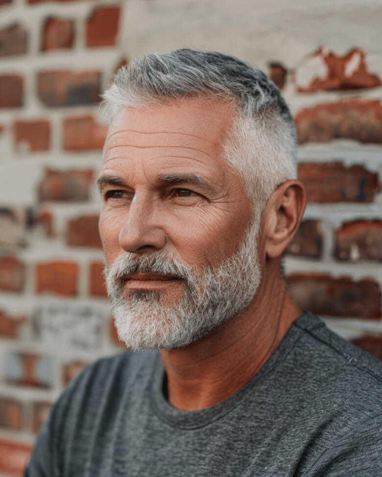 Frisuren Männer ab 60 - Mittellanger Look