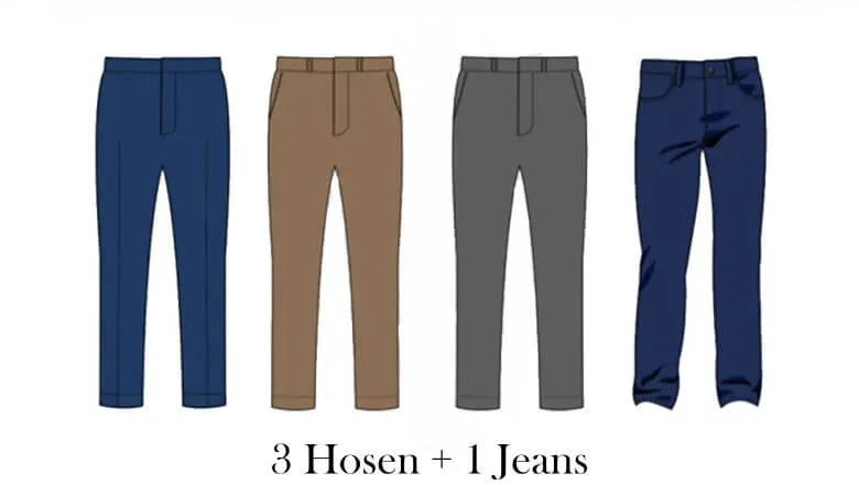 4 Hosen als Basic Deines Herrenoutfits