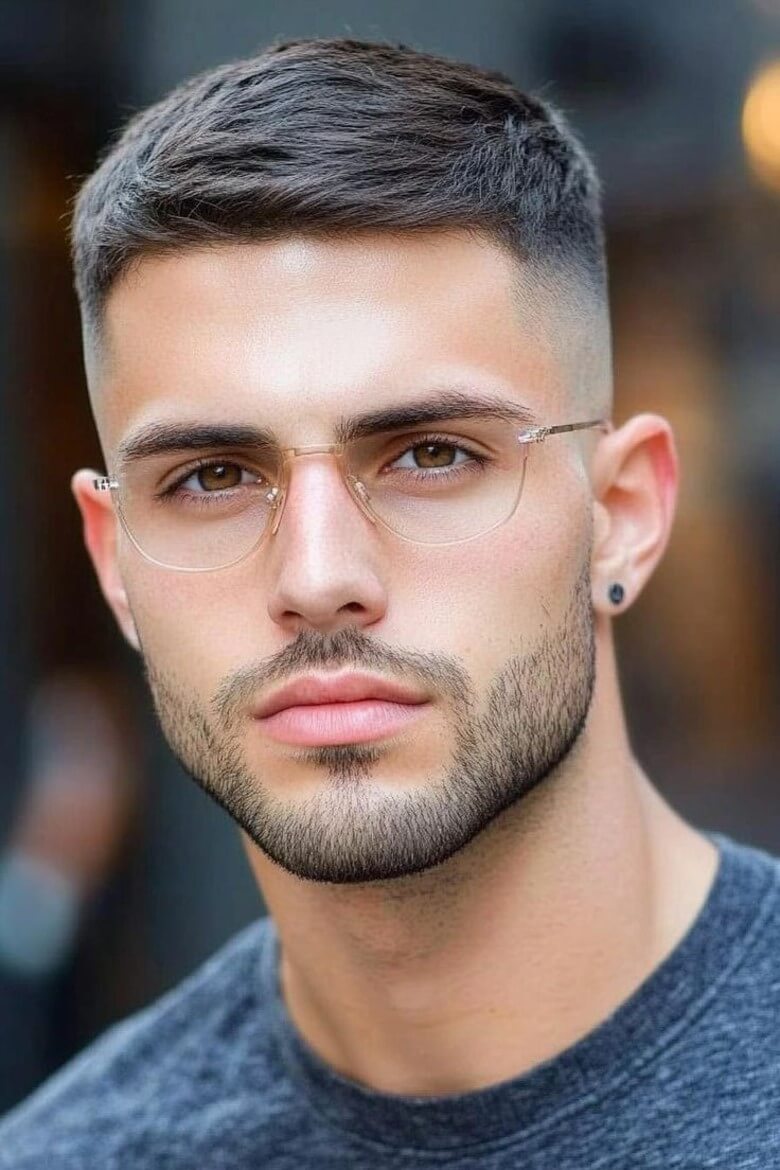 Trendfrisuren für Männer mit Brille 2026 - Fade Haircut