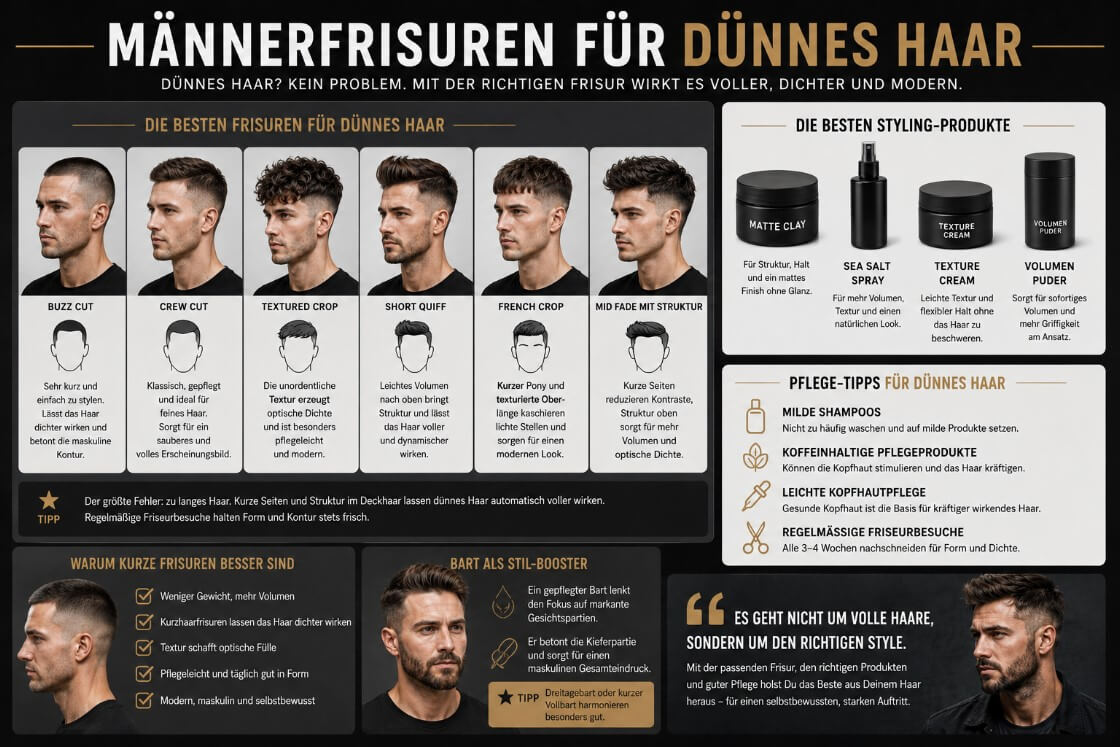Männerfrisuren für dünnes Haar