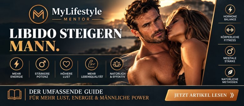 Maskuline Silhouette mit Energie‑Symbol – Darstellung für gesteigerte Libido beim Mann