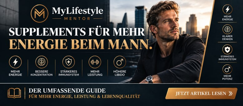 Maskuline Supplement‑Darstellung – Energie‑Boost für Männer durch Vitamine und Mineralstoffe