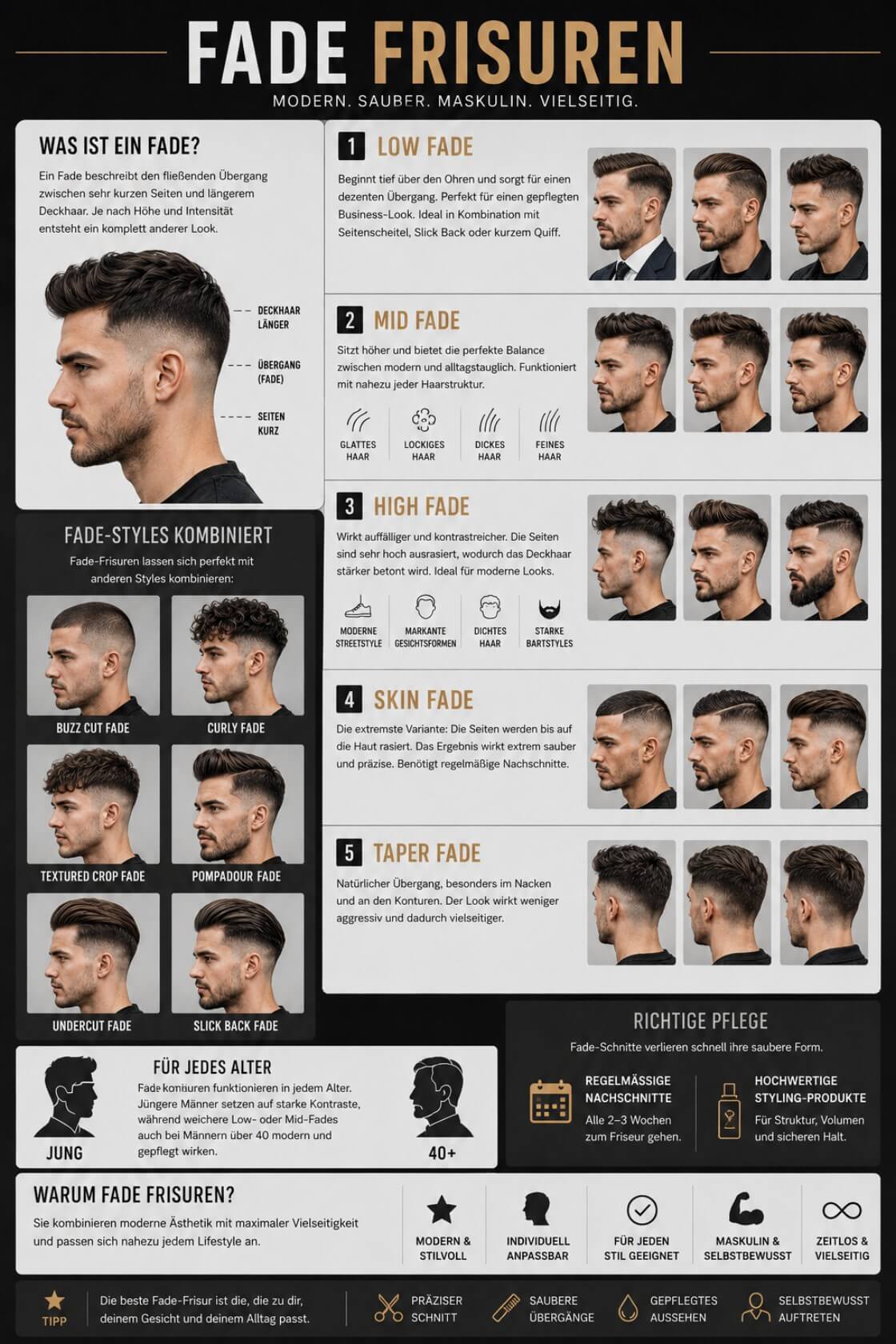 Fade-Haarschnitte für Männer