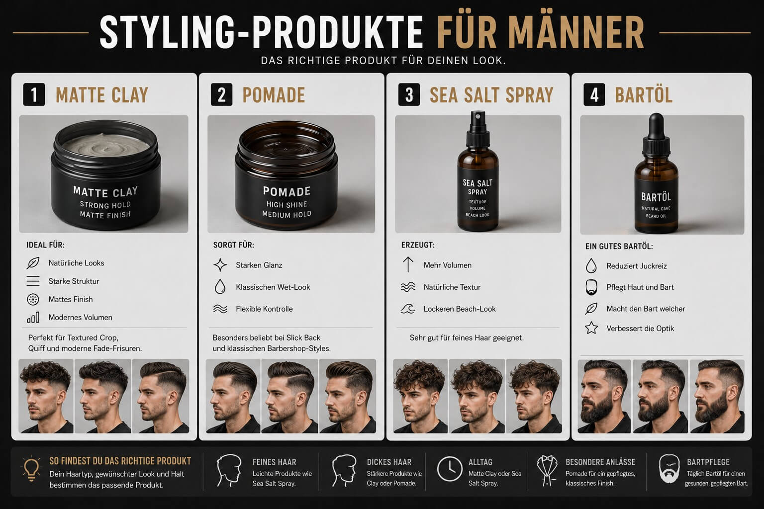 Stylingprodukte für Männer