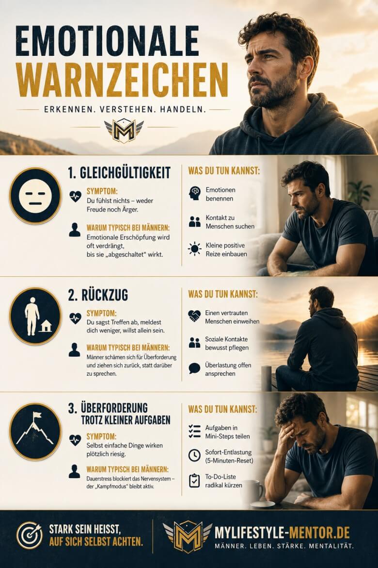 Burnout bei Männern - Emotionale Anzeichen