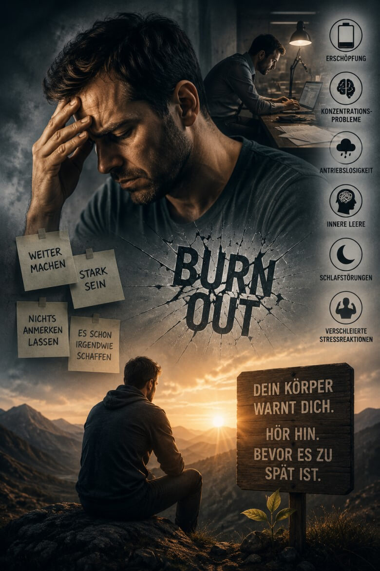 Burnout Herzsymptome Mann
