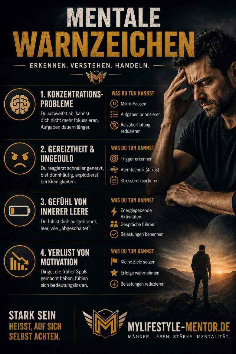 Mentale Anzeichen für einen Burnout bei Männern