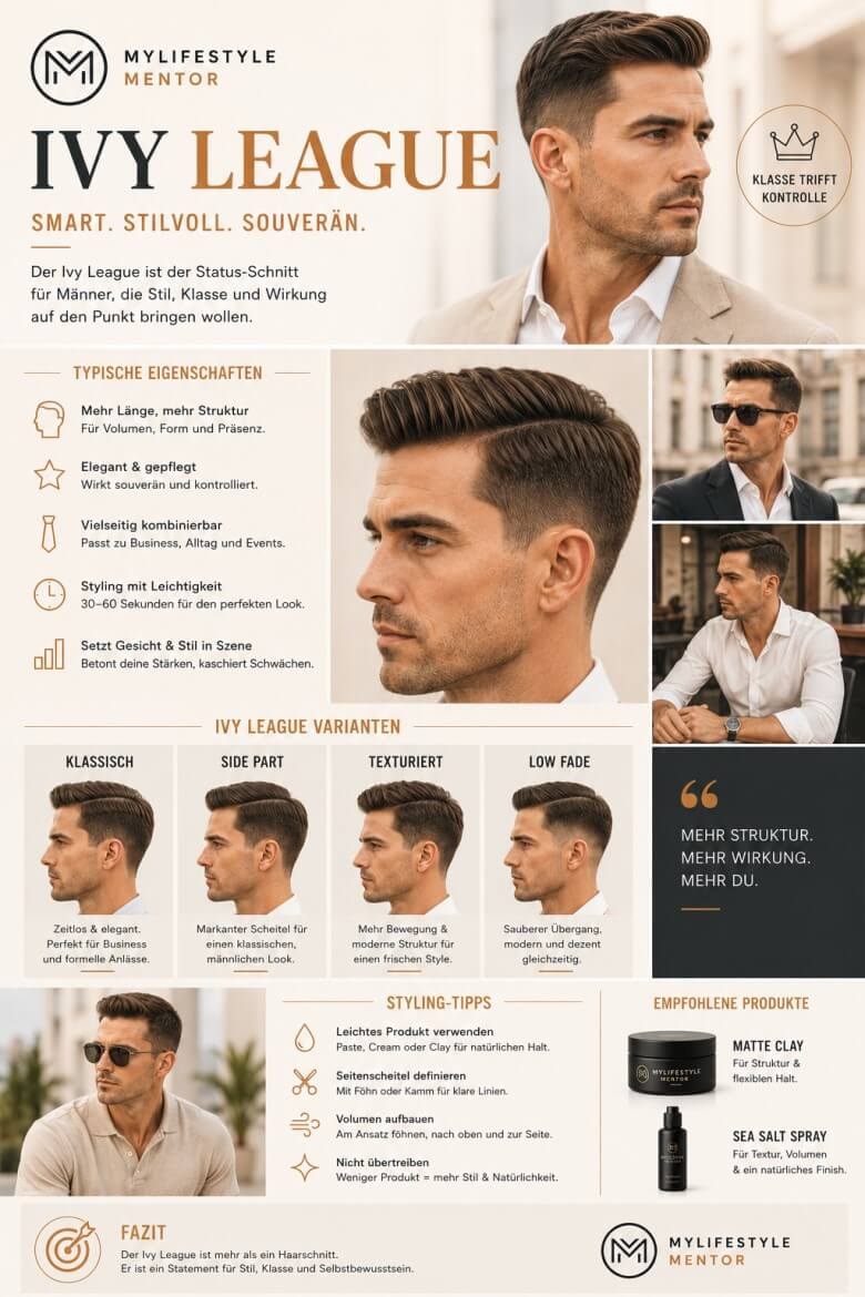 Angesagte Männerfrisuren - Ivy League Haarschnitt