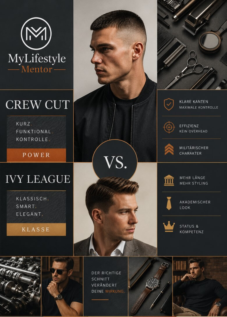 Crew Cut vs Ivy League Vergleich