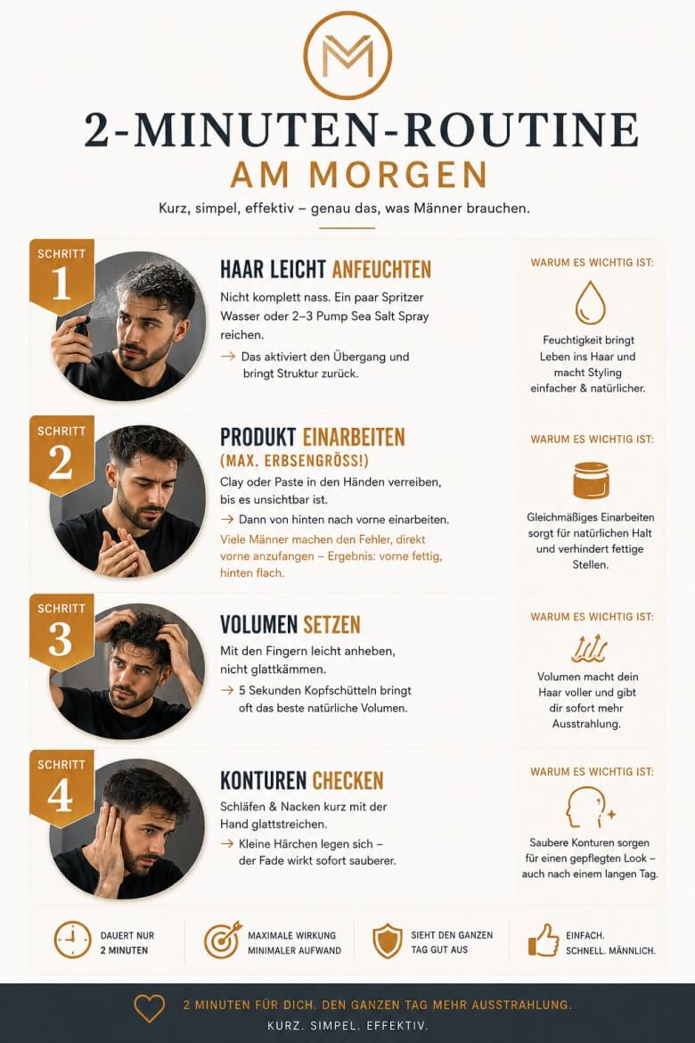 Fade Haarschnitt pflegen