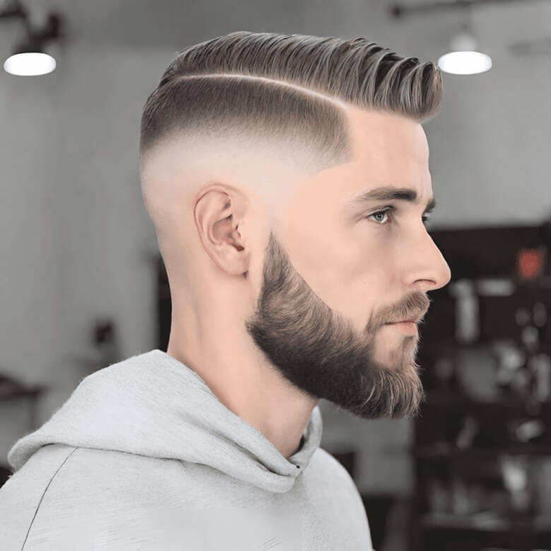 Markanter Fade für junge Männer