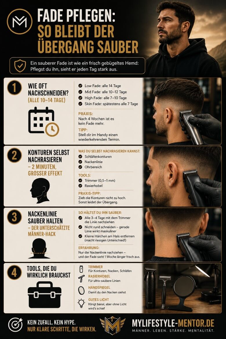 Pflegetipps für Fade-Haarschnitte