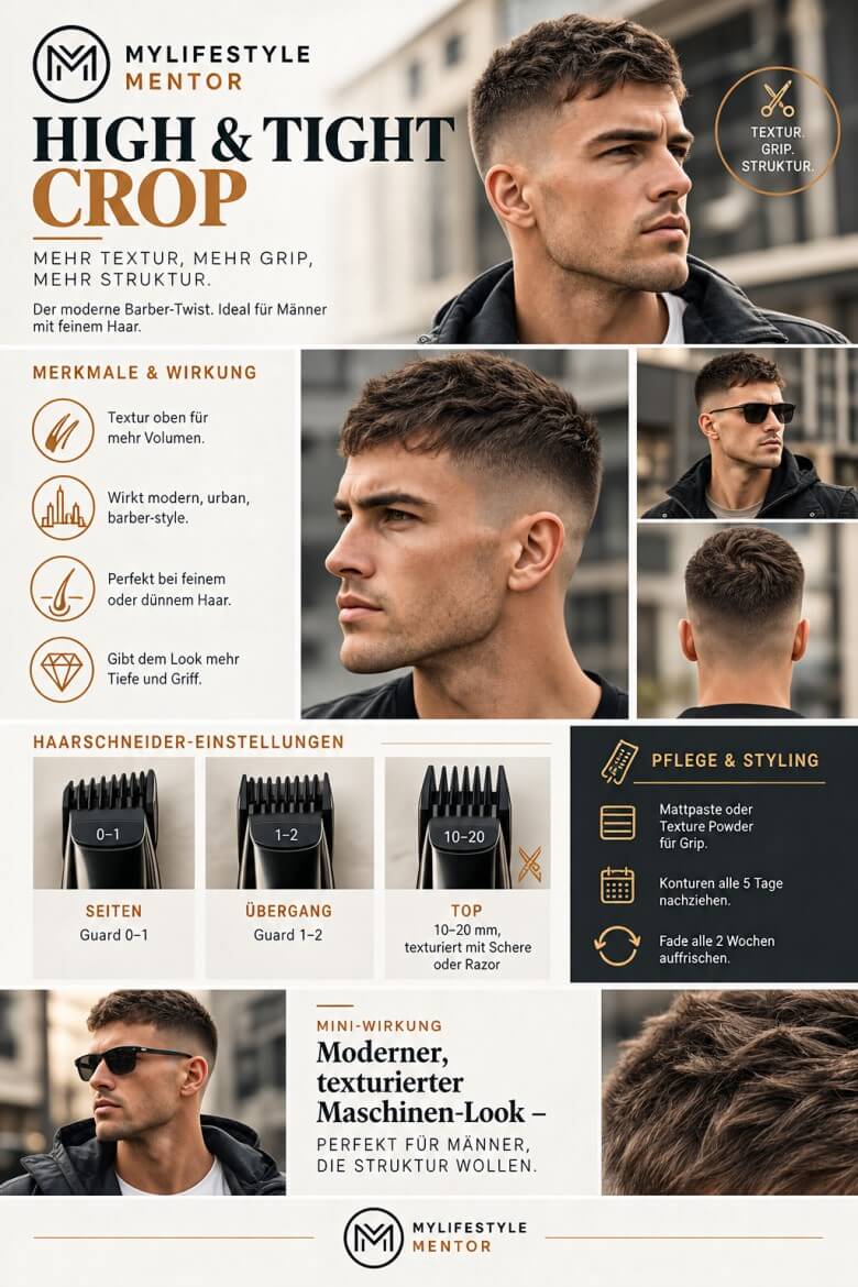 High & Tight Crop Variante mit Textur für Männer