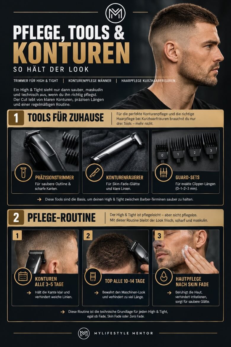 High & Tight Pflege – Tools, Konturenpflege und Routine