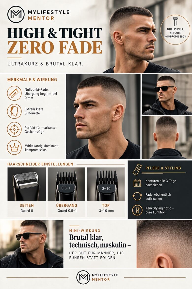 High & Tight Zero Fade – Übergang ab 0 mm