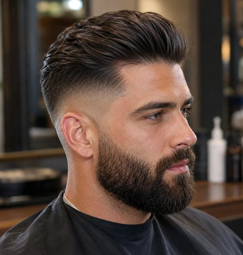 Verschiedene moderne Fade Haircuts für Männer mit Low Fade, Mid Fade und High Fade im Vergleich